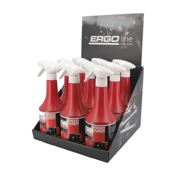 Lot de 9 nettoyants dégraissants universel ERGO CLEANER avec présentoir